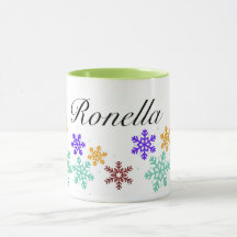 Floco de neve personalizado Mug de inverno
