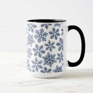 Caneca Flocos de neve azuis