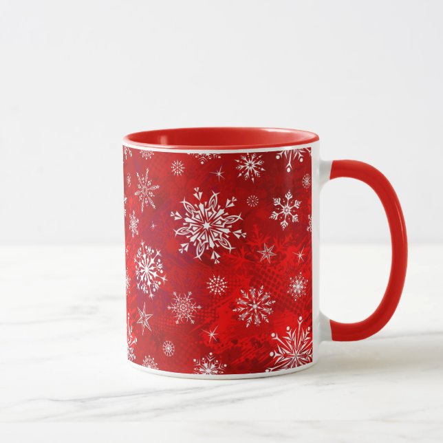 Caneca Flocos de neve brancos (Direita)