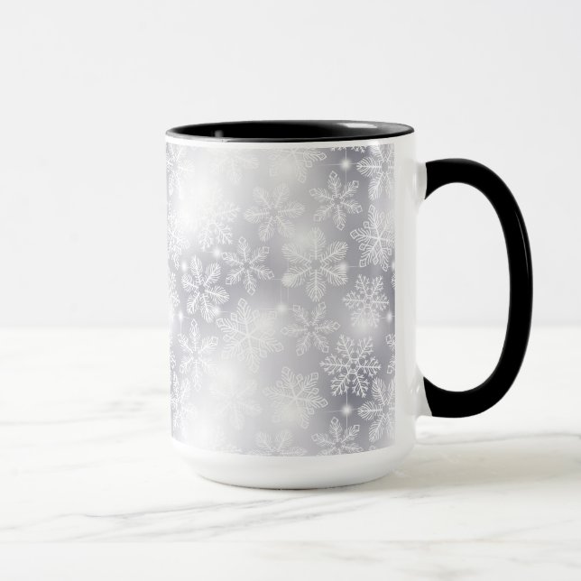 Caneca Flocos de neve e luzes (Direita)