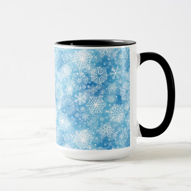 Caneca Flocos de neve em azul (Direita)