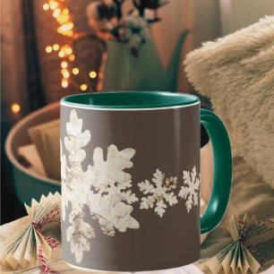 Caneca Flocos de neve russos flocos de neve de inverno 
