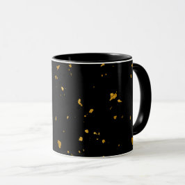 Caneca Flocos Dourados Pretos