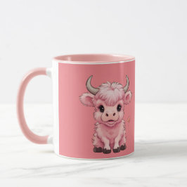 Caneca Floffy Pink Highlands - Vaca Escocesa