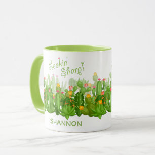 Caneca Flor afiada do cacto do deserto de Lookin