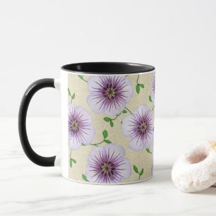 Caneca Flor azul botânica do verão doce