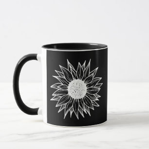 Caneca Flor Bonito girassol multicolorido