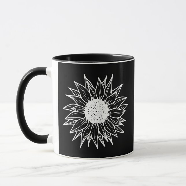 Caneca Flor Bonito girassol multicolorido (Esquerda)