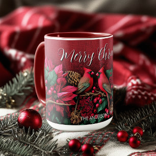 Caneca Flor Cardinais Ponto Natal Essência Nome
