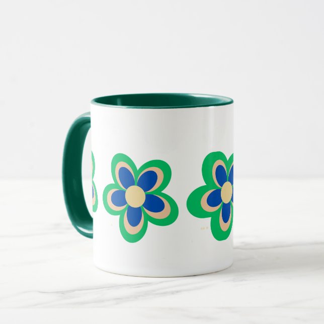 Caneca Flor Colorida (Frente Esquerda)