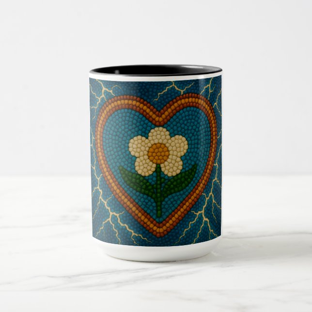 Caneca Flor com Miçangas e trovão (Centro)