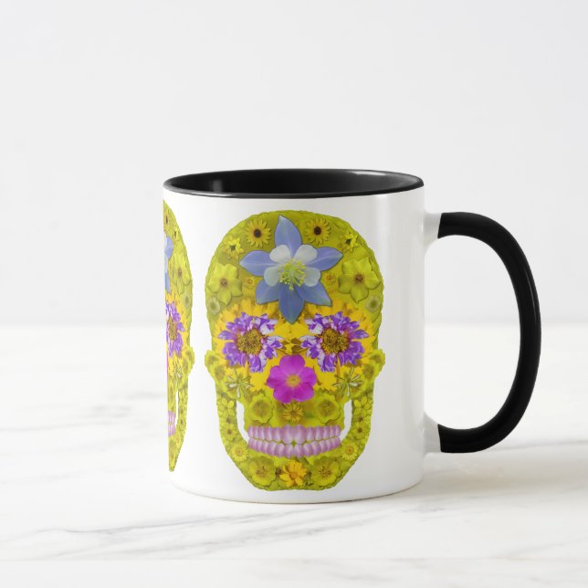 Caneca Flor - Crânio 3 (Direita)