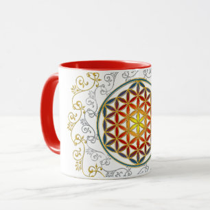 Caneca Flor Da Vida - Vintage Ornament Mandala 1