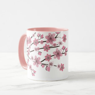Caneca Flor de Cerejeira Rosa Bonita