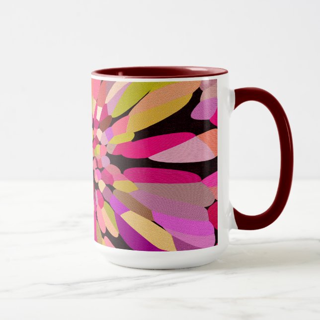 Caneca Flor de Confetti Rosa (Direita)