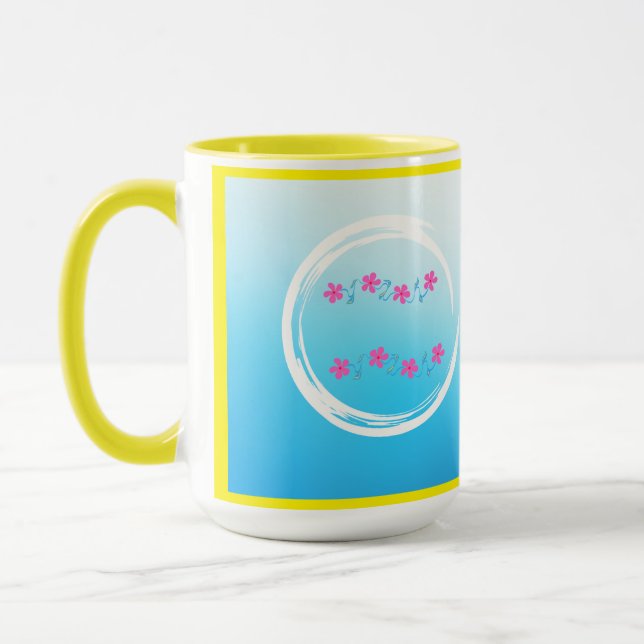 Caneca Flor de gradiente (Esquerda)
