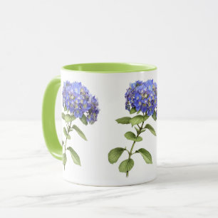 Caneca Flor de Hydrangea Azul