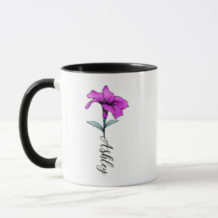 Caneca Flor de lírio Rosa Personalizado