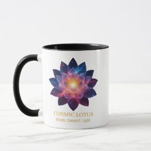 Caneca Flor de Lótus Cósmica Energia da Flor Galáctica