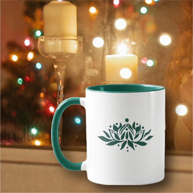 Caneca Flor de Lótus Flamejante Personalizável (Criador carregado)