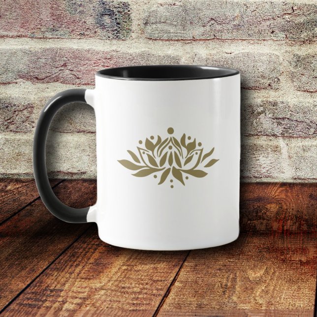 Caneca Flor de Lótus Flamejante Personalizável (Criador carregado)