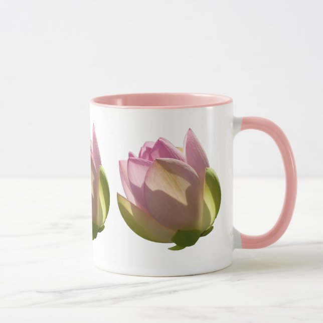 Caneca Flor de Lotus Rosa Brilhante Verão (Direita)