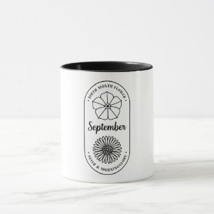 Caneca Flor de Mês de Nascimento Setembro Áster Maravilha