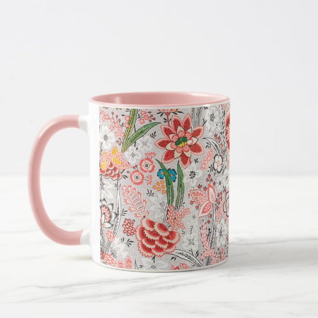 CANECA FLOR DE TULIPAS AMARELAS AZUIS VERMELHAS SELVAGENS (Esquerda)