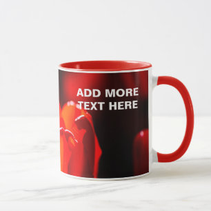Caneca Flor de Tulipas Vermelhas - Fogo