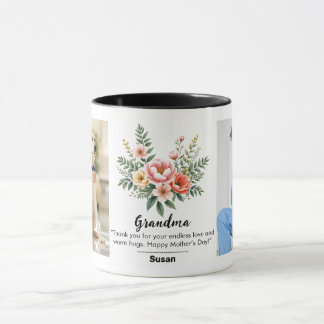 Caneca Flor Dia de as mães Granma Gift Combo