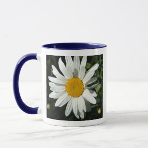 Caneca flor margarida branca