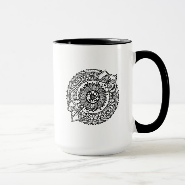 Caneca Flor na mandala (Direita)