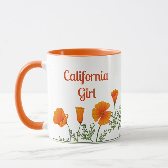 Caneca Flor Nativo do Estado - Laranja - Garota da Califó (Esquerda)