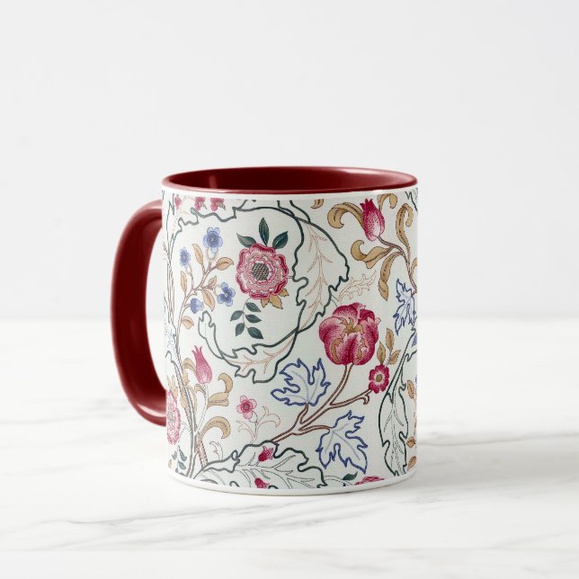 Caneca Flor, Padrão Floral, William Morris (Frente Esquerda)