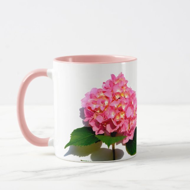 Caneca Flor rosa-rosa-rosa-hidrangea-rosa (Esquerda)