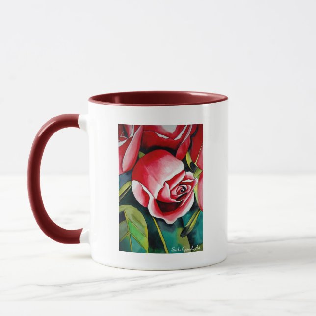 Caneca Flor rosa Rosebud Mata de Dia de as mães Feliz (Esquerda)