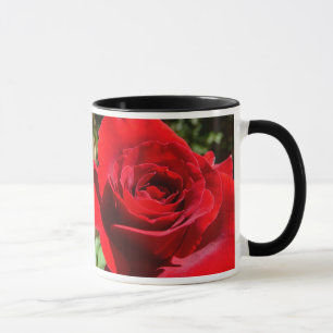Caneca Flor Rosa vermelha brilhante Flor