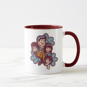 Caneca Flor Scooby-Doo de Paisely e o grupo