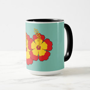 Caneca Flor Tropical de Red Hibiscus