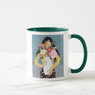 Caneca Flor Vase Girl