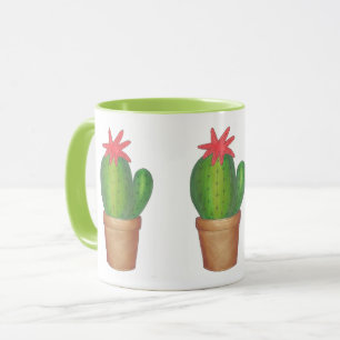 Caneca Flor Verde Bloqueia Cactos Garden Mug
