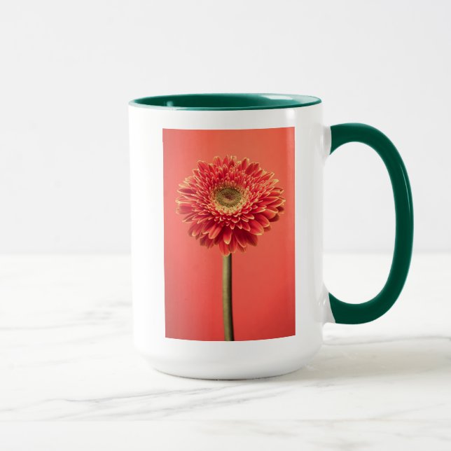 Caneca Flor vermelha da margarida do Gerbera de Barberton (Direita)