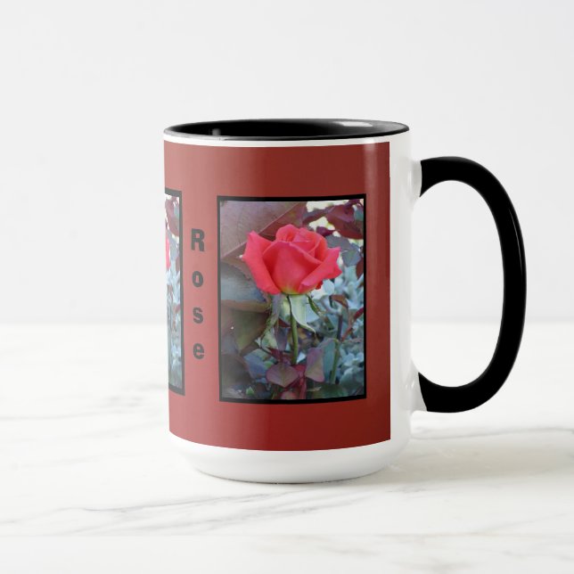 Caneca Flor Vermelho Laranja (Direita)