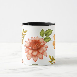Caneca Floração de Dália Ardente