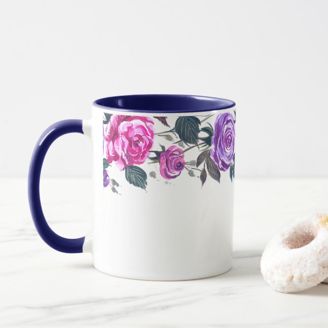 Caneca Floral (Com Donut)