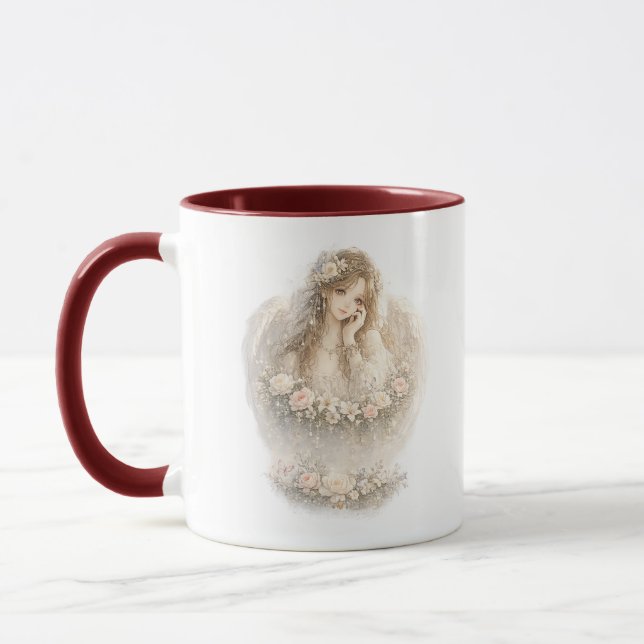 Caneca Floral Anjo da Guarda (Esquerda)