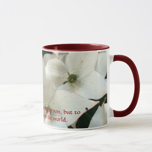 Caneca floral branca delicada (Direita)