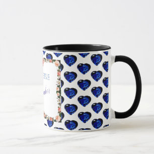 Caneca Floral Colorful Setembro Birthstone Heart Café