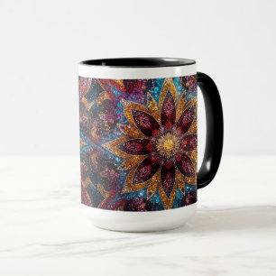 Caneca Floral Cósmica – Inspirada na Galáxia