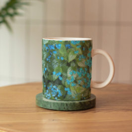 Caneca Floral de Pequenas Flores Azuis de Brunnera